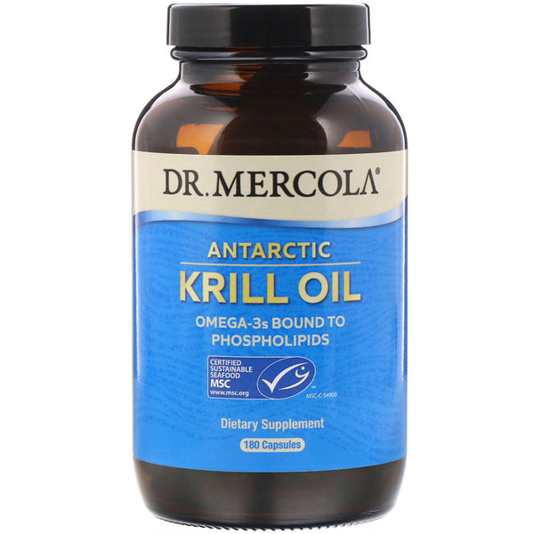 Dr. Mercola, Antarctic Krill Oil, 180 Capsules - The Supplement Shop