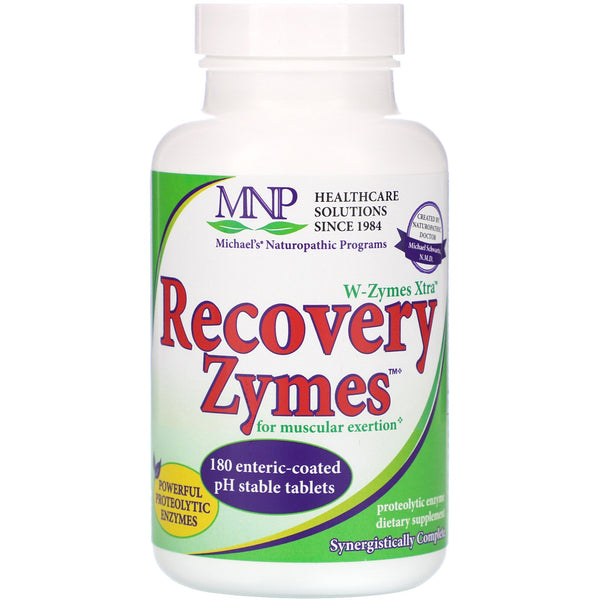 Michael's Naturopathic, W-Zymes Xtra, Recovery Zymes, 180 Enteric-Coated Tablets - The Supplement Shop