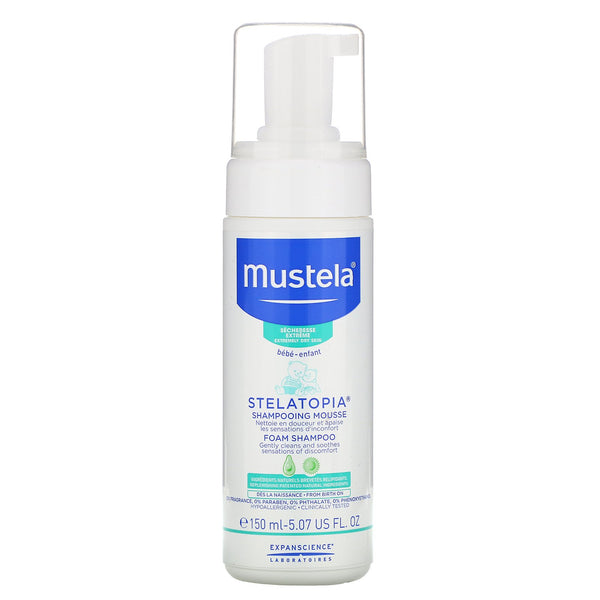 Mustela, Stelatopia Foam Shampoo, 5.07 fl oz (150 ml) - The Supplement Shop