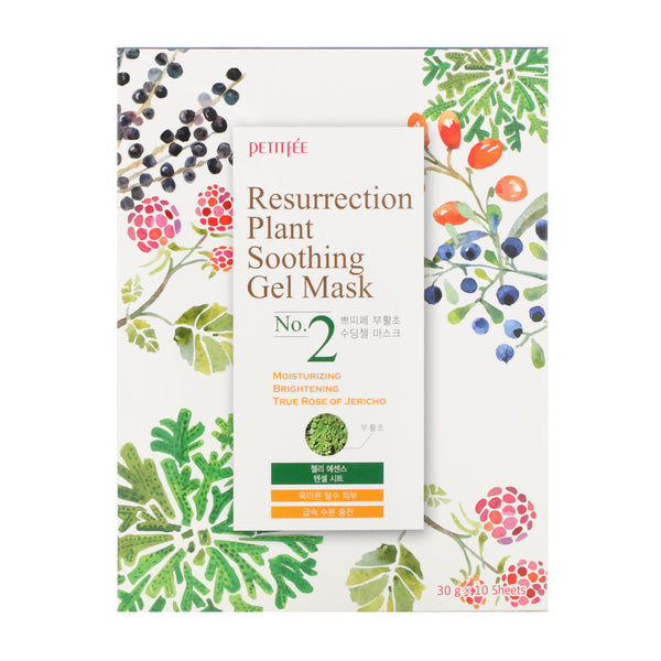 Petitfee, Resurrection Plant Soothing Gel Mask, 10 Sheets, 30 g Each - The Supplement Shop