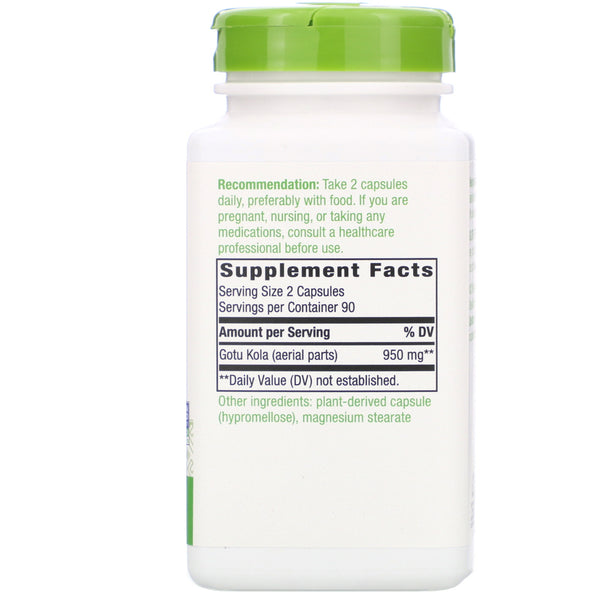 Nature's Way, Gotu Kola Herb, 950 mg, 180 Vegan Capsules - The Supplement Shop