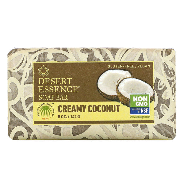 Desert Essence, Soap Bar, Creamy Coconut, 5 oz (142 g) - The Supplement Shop