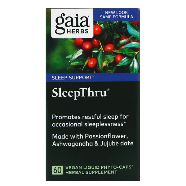 Gaia Herbs, SleepThru, 60 Vegan Liquid Phyto-Caps - The Supplement Shop