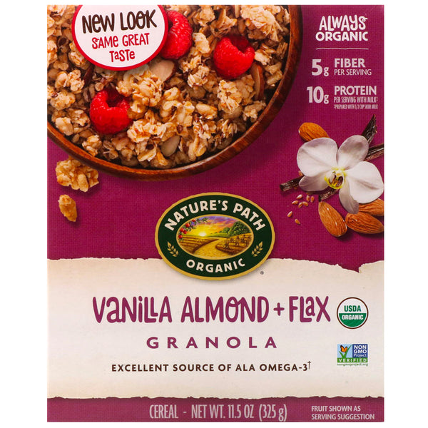 Nature's Path, Organic, Vanilla Almond + Flax Granola Cereal, 11.5 oz (325 g) - The Supplement Shop