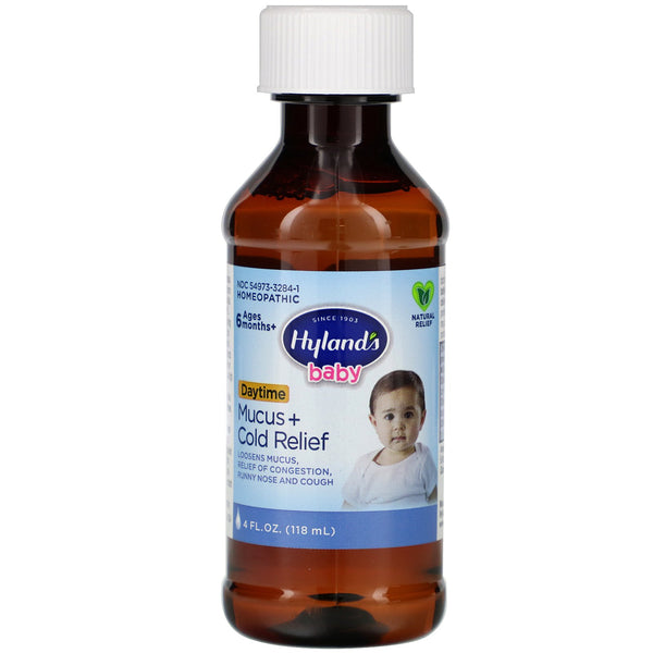 Hyland's, Baby, Mucus + Cold Relief, Daytime, Ages 6 Months +, 4 fl oz (118 ml) - The Supplement Shop