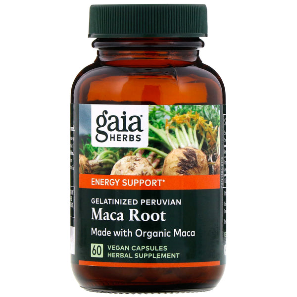 Gaia Herbs, Gelatinized Peruvian Maca Root, 60 Vegan Capsules - The Supplement Shop