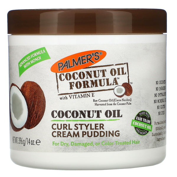 Palmer's, Curl Styler Cream Pudding, Coconut Oil, 14 oz (396 g) - The Supplement Shop