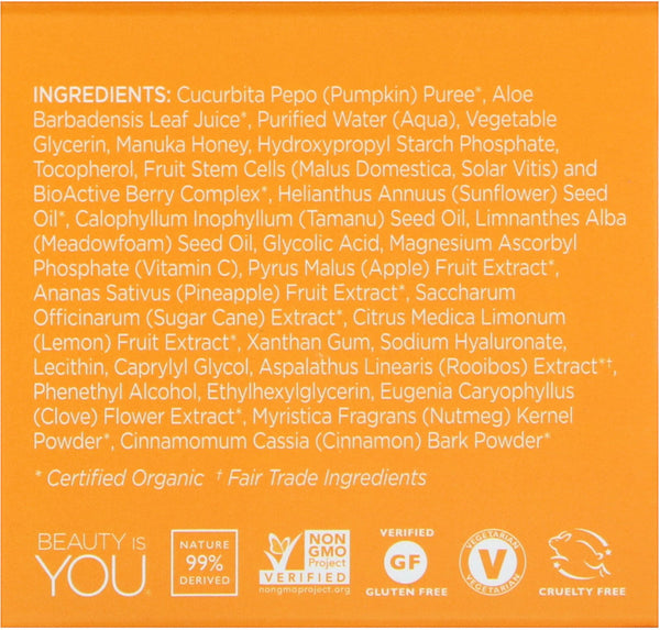 Andalou Naturals, Glycolic Mask, Pumpkin Honey, Brightening, 1.7 oz (50 g) - The Supplement Shop