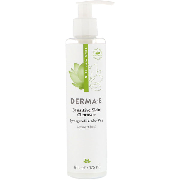 Derma E, Sensitive Skin Cleanser, 6 fl oz (175 ml) - The Supplement Shop