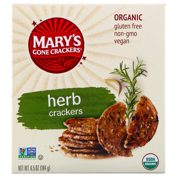 Mary's Gone Crackers, Organic, Herb Crackers, 6.5 oz (184 g) - The Supplement Shop