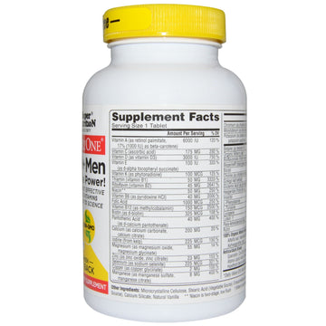 Super Nutrition, SimplyOne, 50+ Men Triple Power Multivitamins, Iron-Free, 90 Tablets