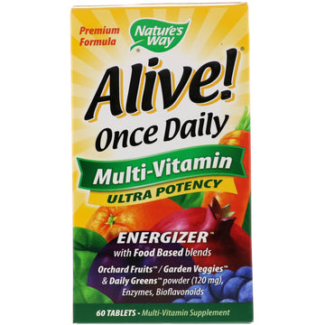 Nature's Way, Alive! Once Daily, Multi-Vitamin, 60 Tablets