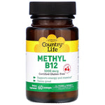 Country Life, Methyl B12, Cherry, 5,000 mcg, 60 Lozenges - The Supplement Shop