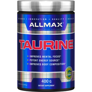 ALLMAX Nutrition, Taurine, Vegan + Gluten-Free, Unflavored, 3,000 mg, 14.11 oz (400 g)