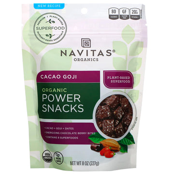 Navitas Organics, Organic Power Snacks, Cacao Goji, 8 oz (227 g)