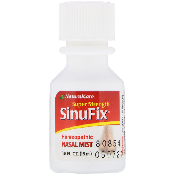 NaturalCare, Super Strength SinuFix, Nasal Decongestant Mist, 0.5 fl oz (15 ml) - The Supplement Shop