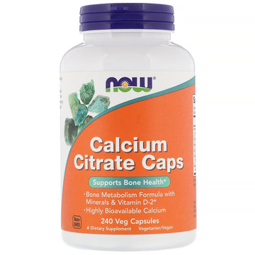Now Foods, Calcium Citrate Caps, 240 Veg Capsules
