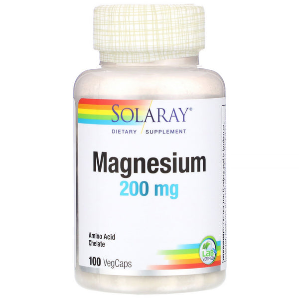 Solaray, Magnesium, 200 mg, 100 VegCaps - The Supplement Shop