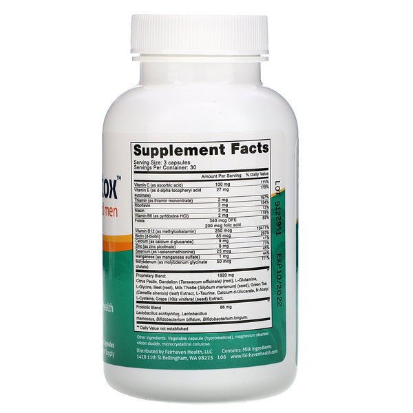 Fairhaven Health, FertileDetox for Women & Men, 90 Capsules - The Supplement Shop