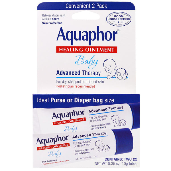 Aquaphor, Baby Healing Ointment, 2 Tubes, 0.35 oz (10 g) Each - The Supplement Shop