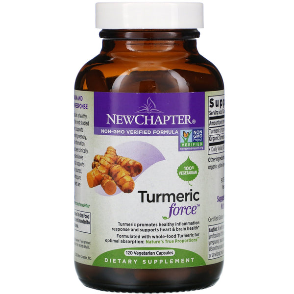 New Chapter, Turmeric Force, 120 Vegetarian Capsules - The Supplement Shop
