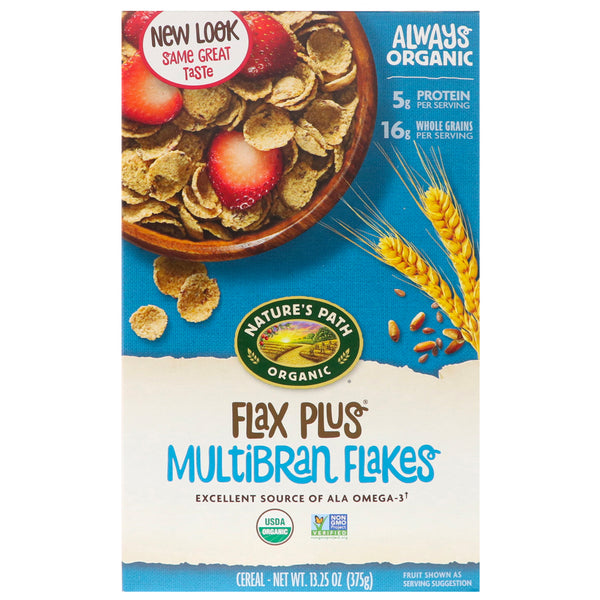 Nature's Path, Organic, Flax Plus Multibran Flakes Cereal, 13.25 oz (375 g) - The Supplement Shop