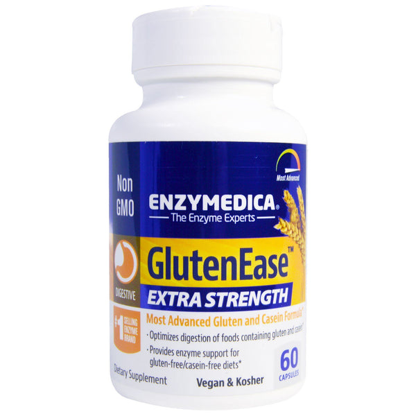 Enzymedica, GlutenEase, Extra Strength, 60 Capsules - The Supplement Shop