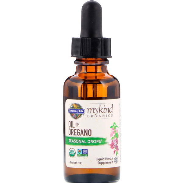 Garden of Life, MyKind Organics, Oil of Oregano, Seasonal Drops, 1 fl oz (30 mL) - The Supplement Shop