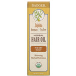 Badger Company, Herbal Hair Oil, Jojoba Rosemary & Tea Tree, 2 fl oz (59.1 ml) - The Supplement Shop