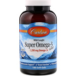 Carlson Labs, Wild Caught Super Omega-3 Gems, 1,200 mg, 180 Soft Gels - The Supplement Shop