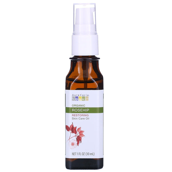 Aura Cacia, Organic Skin Care Oil, Restoring, Rosehip, 1 fl oz (30 ml) - The Supplement Shop