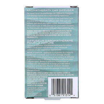 Aura Cacia, Aromatherapy Car Diffuser, 1 Diffuser, 5 Refill Pads
