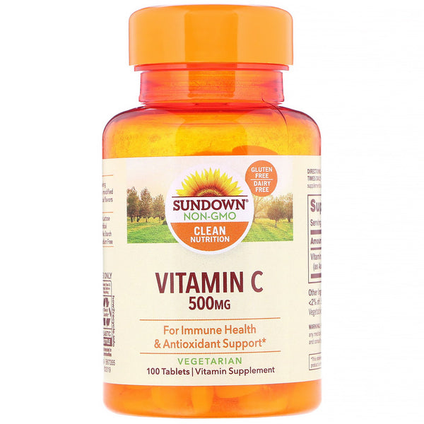 Sundown Naturals, Vitamin C, 500 mg, 100 Tablets - The Supplement Shop