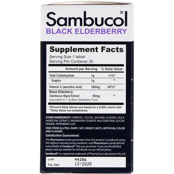 Sambucol, Black Elderberry, Original Formula, 30 Tablets Chewable
