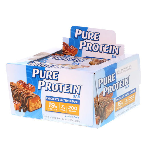 Pure Protein, Chocolate Salted Caramel Bar, 6 Bars, 1.76 oz (50 g) Each - The Supplement Shop