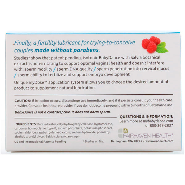 Fairhaven Health, Isolove, BabyDance Fertility Lubricant, 6 Single-Use Tubes & Applicators, 0.1 oz (3 g) Each - The Supplement Shop