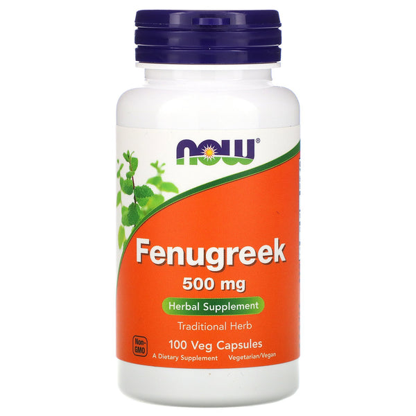 Now Foods, Fenugreek, 500 mg, 100 Veg Capsules - The Supplement Shop