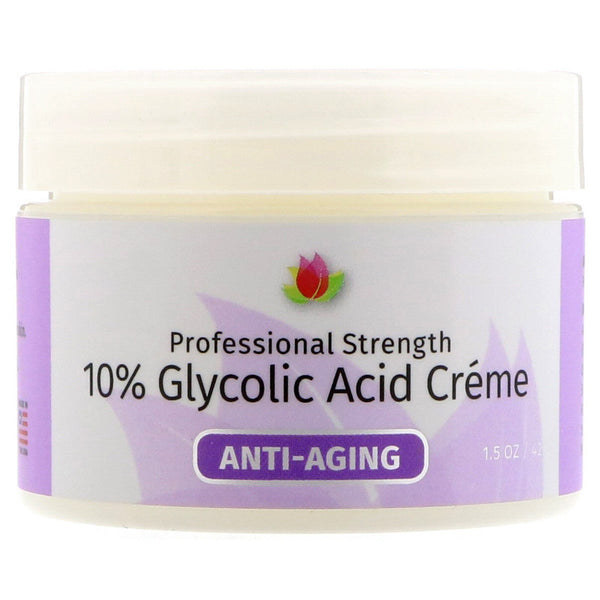 Reviva Labs, 10% Glycolic Acid Cream, Anti-Aging, 1.5 oz (42 g) - The Supplement Shop