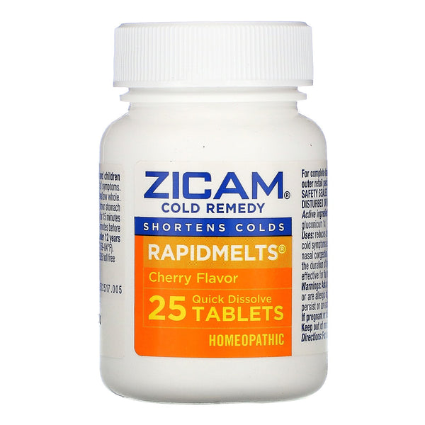 Zicam, Cold Remedy, RapidMelts, Cherry, 25 Quick Dissolve Tablets - The Supplement Shop