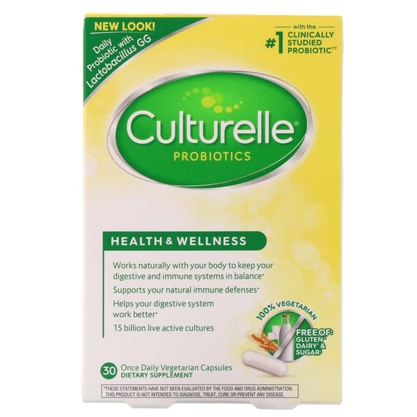 Culturelle, Health & Wellness Probiotic, 30 Vegetarian Capsules - The Supplement Shop