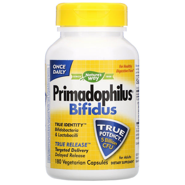 Nature's Way, Primadophilus Bifidus, 5 Billion CFU, 180 Vegetarian Capsules - The Supplement Shop