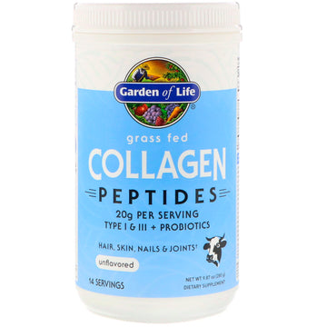 Garden of Life, Grass Fed Collagen Peptides, Unflavored, 9.87 oz (280 g)