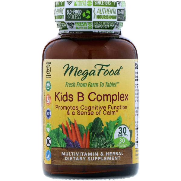 MegaFood, Kids B Complex, 30 Tablets - The Supplement Shop
