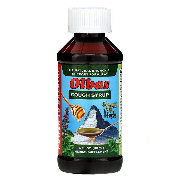 Olbas Therapeutic, Cough Syrup, Honey & Herbs, 4 fl oz (118 ml) - The Supplement Shop