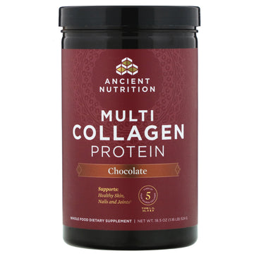 Dr. Axe / Ancient Nutrition, Multi Collagen Protein, Chocolate, 1.16 lbs (524 g)