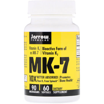 Jarrow Formulas, MK-7, Vitamin K2 as MK-7, 90 mcg, 60 Softgels