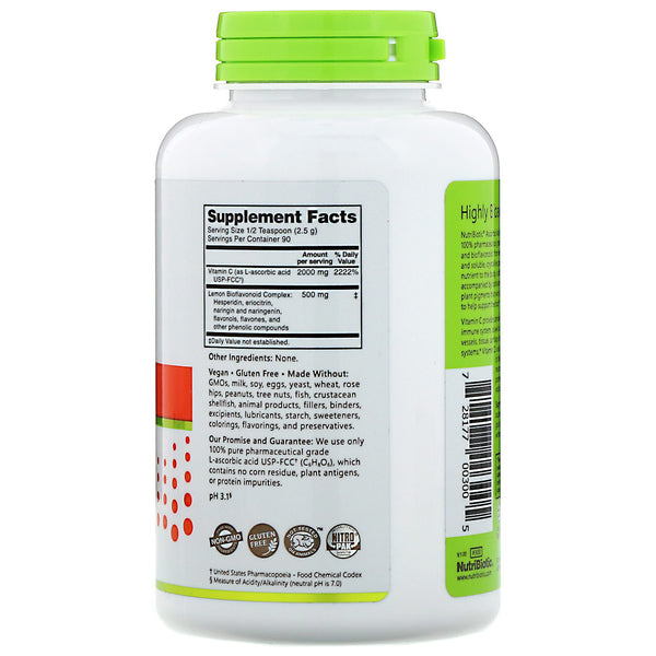 NutriBiotic, Immunity, Ascorbic Acid with Bioflavonoids, Crystalline Powder, 8 oz (227 g) - The Supplement Shop