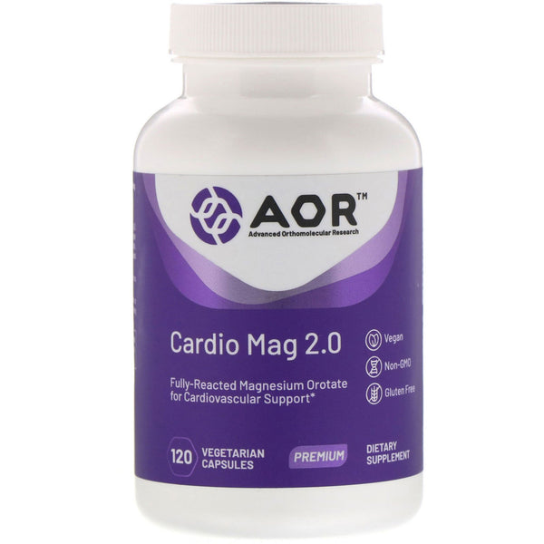 Advanced Orthomolecular Research AOR, Cardio Mag 2.0, 120 Vegetarian Capsules - The Supplement Shop