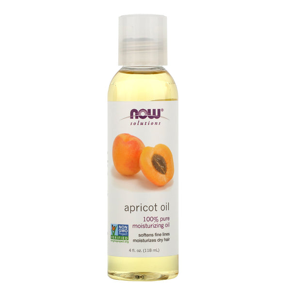 Now Foods, Solutions, Apricot Oil, 4 fl oz (118 ml) - The Supplement Shop