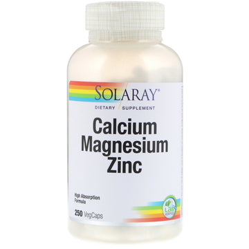 Solaray, Calcium Magnesium Zinc, 250 VegCaps